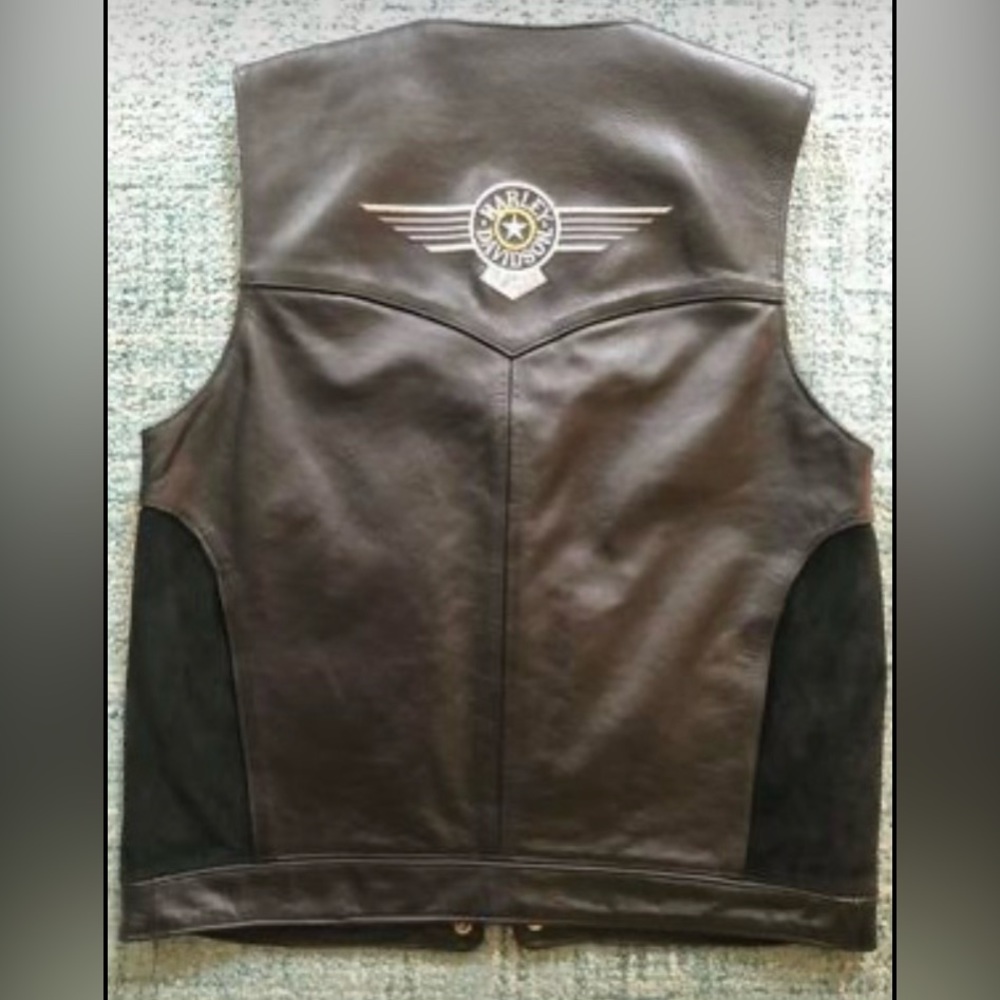 Men’s Harley Davidson leather vest
